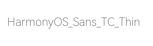 HarmonyOS Sans TC Thin