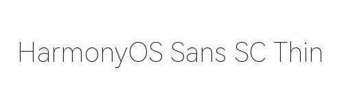 HarmonyOS Sans SC Thin