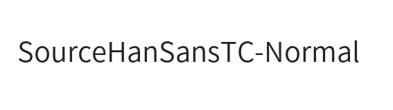 Source Han Sans TC Normal