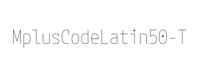 Mplus Code Latin 50 Thin