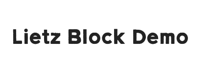 Lietz Block Demo